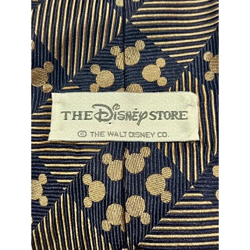 Disney Mickey Mouse Midnight Blue and Copper Tie 100% Silk 57"x3.75" - Picture 6 of 6